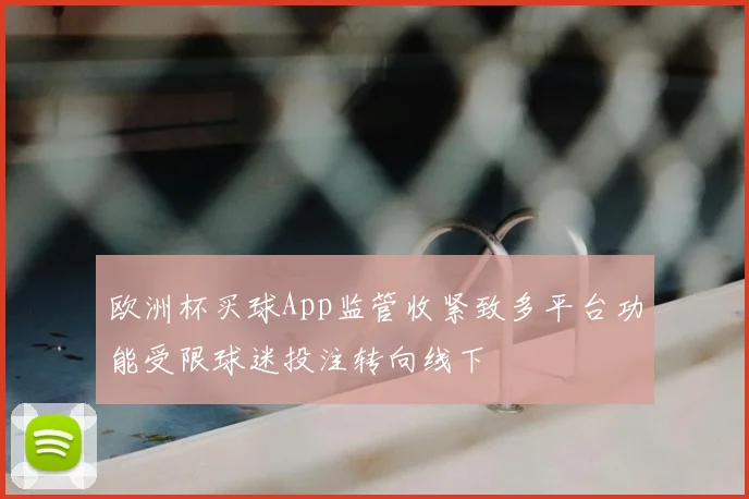 欧洲杯买球App监管收紧致多平台功能受限球迷投注转向线下